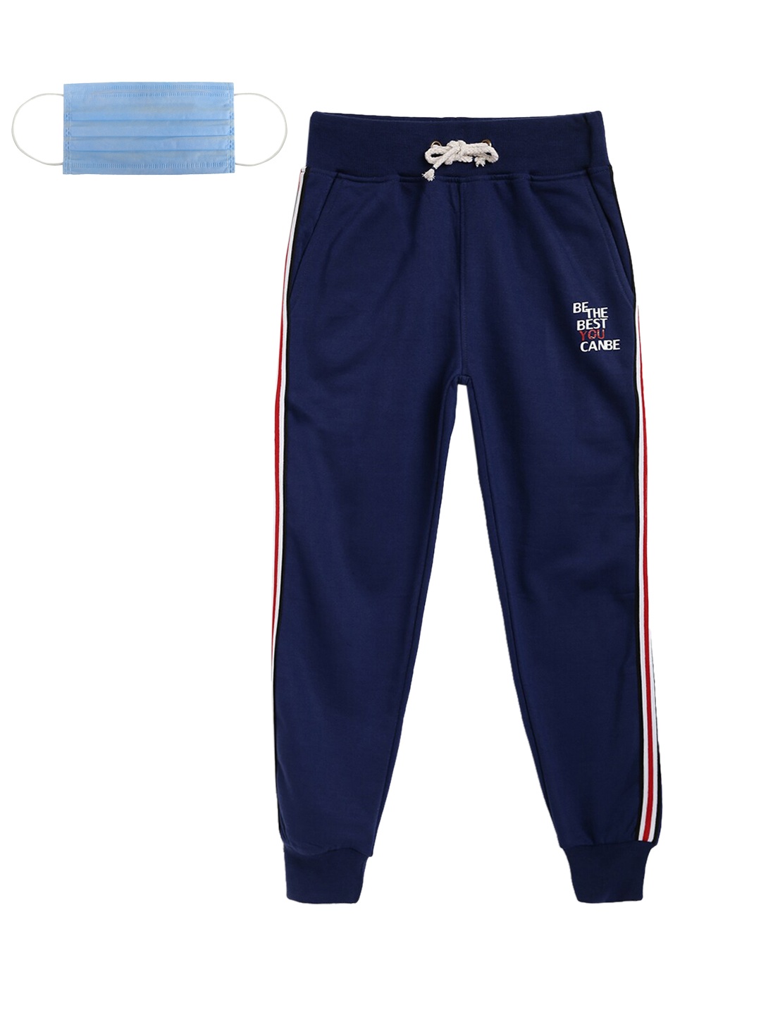 

Lil Tomatoes Boys Navy Blue Solid Joggers