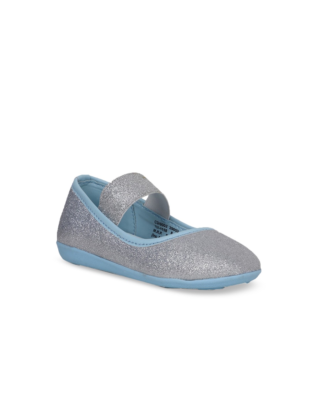 

Disney Girls Silver-Toned & Blue Colourblocked Ballerinas