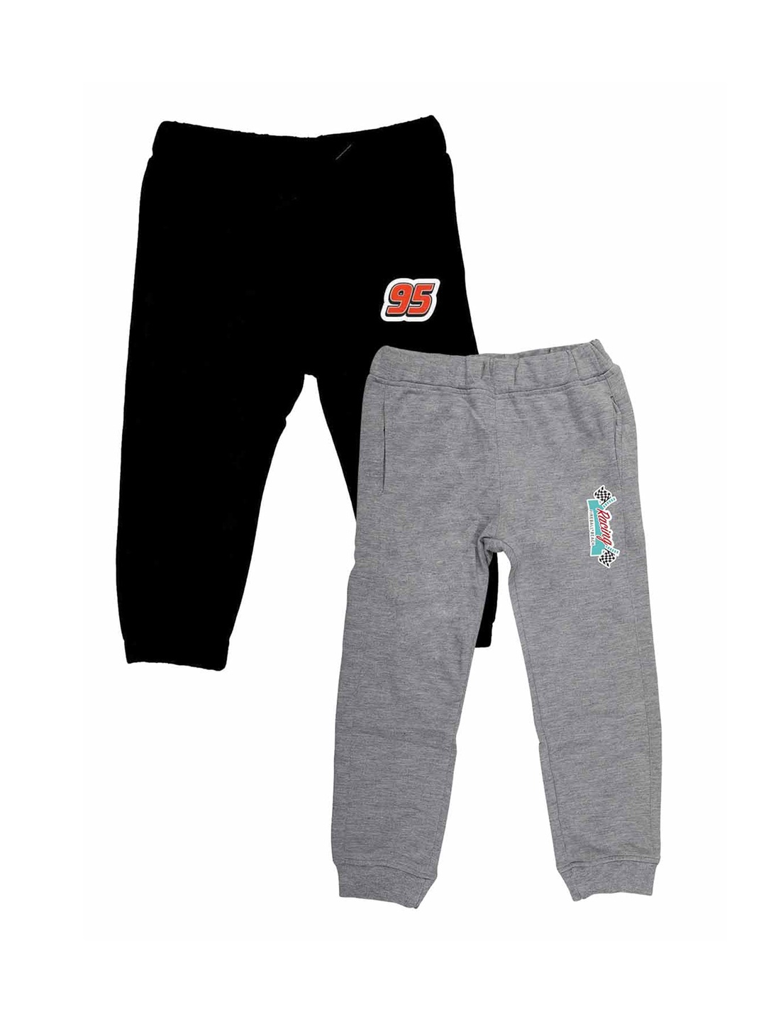 

YK Disney Boys Pack Of 2 Solid Slim-Fit Joggers, Black