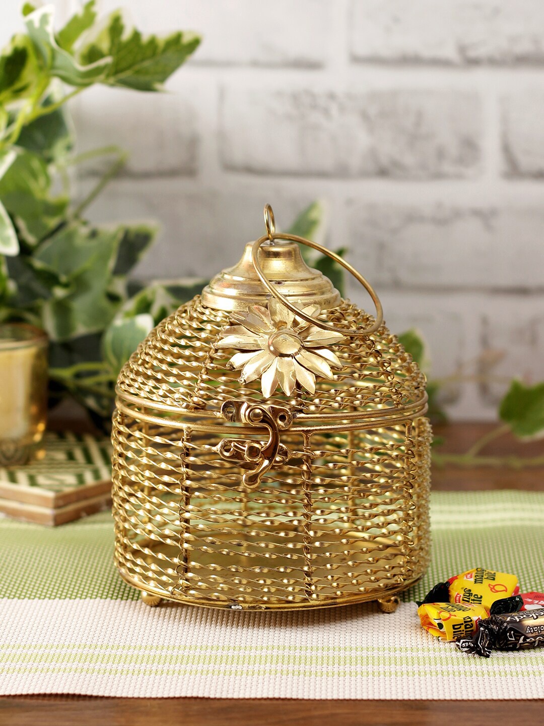 

Aapno Rajasthan Gold-Toned Metal Multipurpose Box