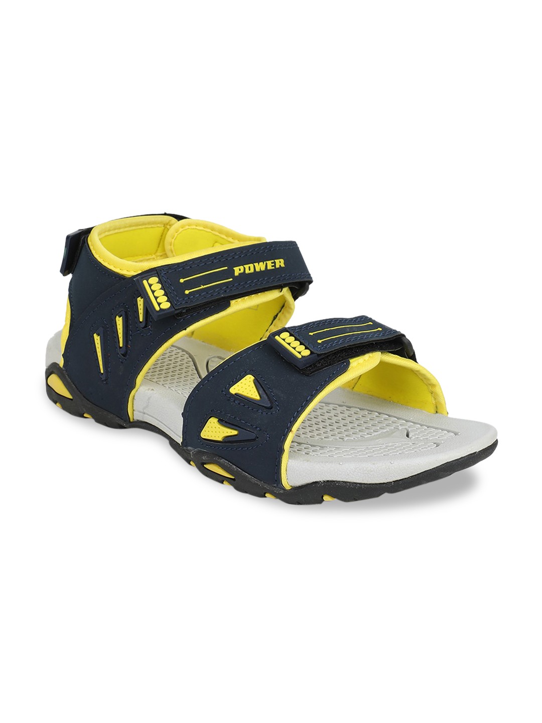 

Power Men Blue & Yellow Sports Sandals