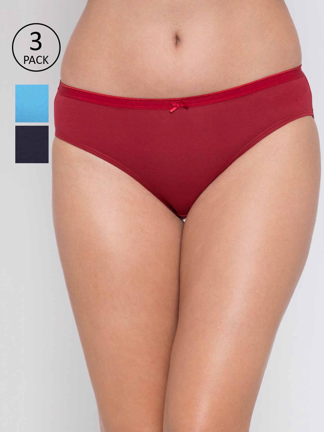 Candyskin Women Pack Of 3 Assorted Anti Bacterial Sustainable Hipster Briefs CSP3-0028