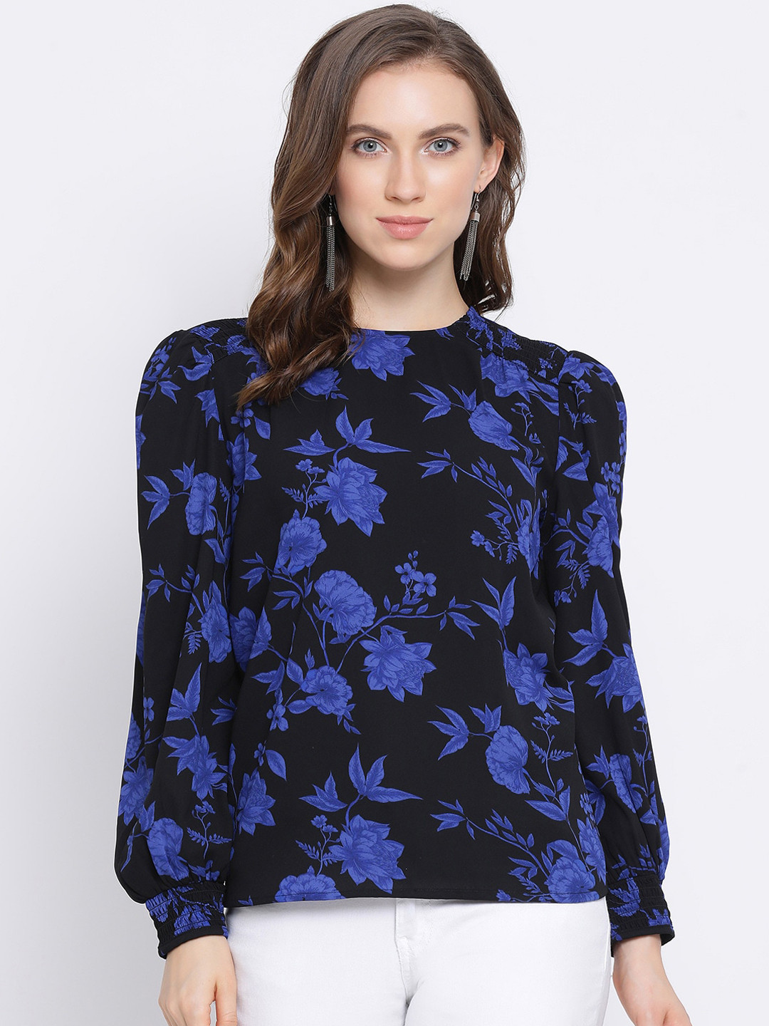 

Oxolloxo Women Blue Printed Top