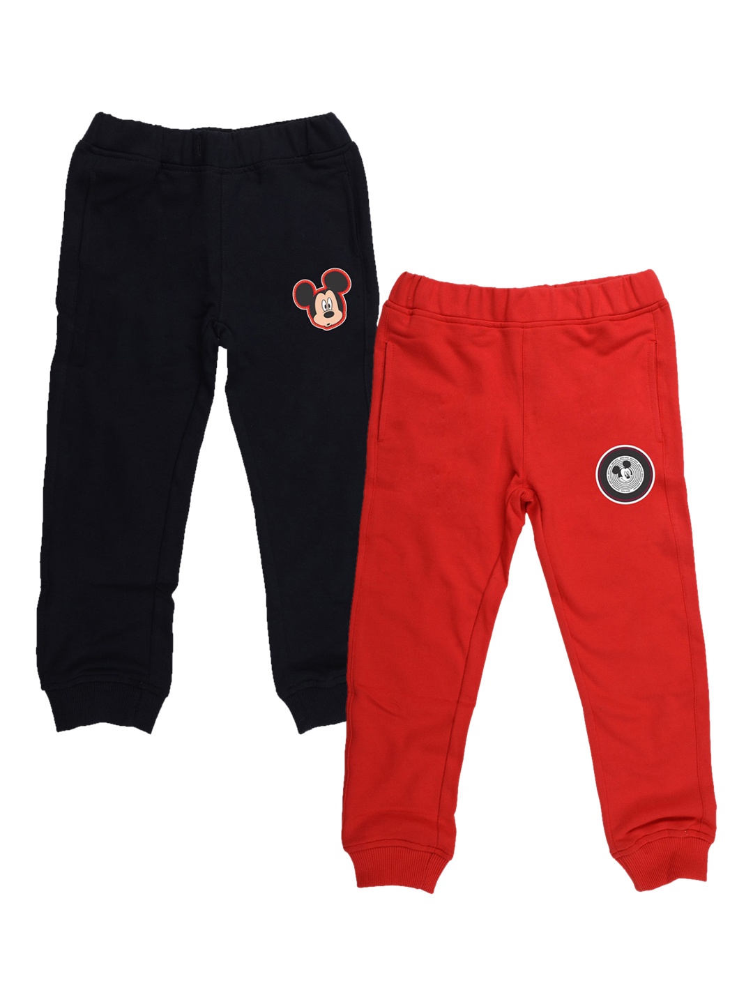 

YK Disney Boys Pack Of 2 Solid Slim-Fit Joggers, Black