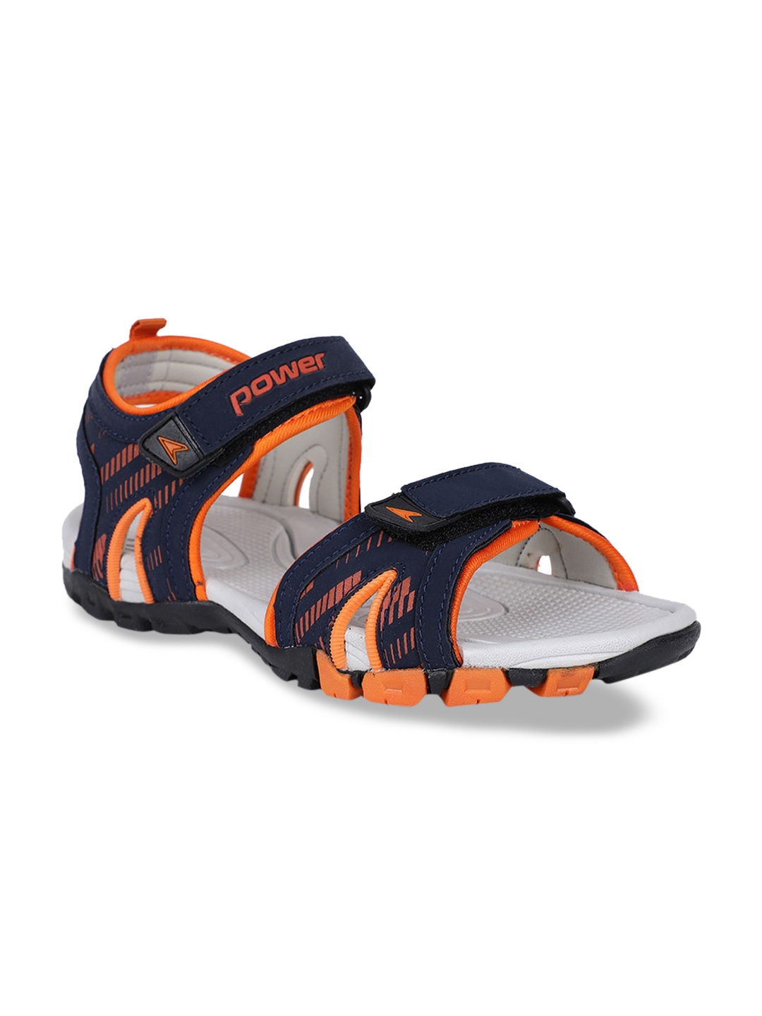 

Bata Boys Navy Blue & Orange Colourblocked Sports Sandals