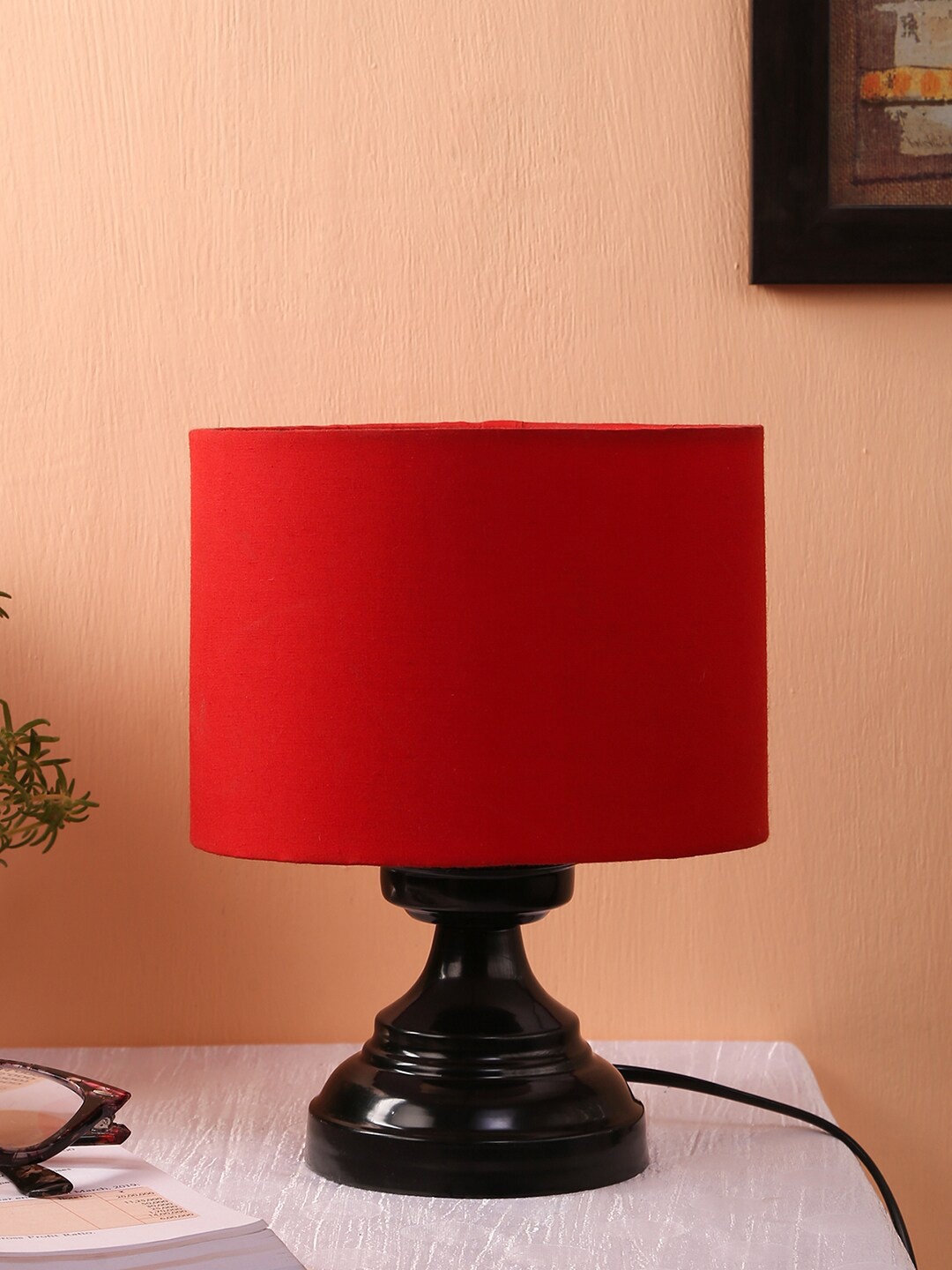

Devansh Red Solid Contemporary Table Lamp