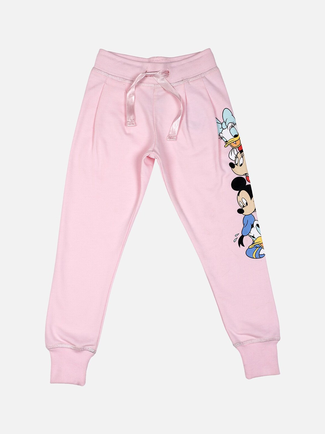 

Kids Ville Girls Pink Mickey & Friends Printed Joggers