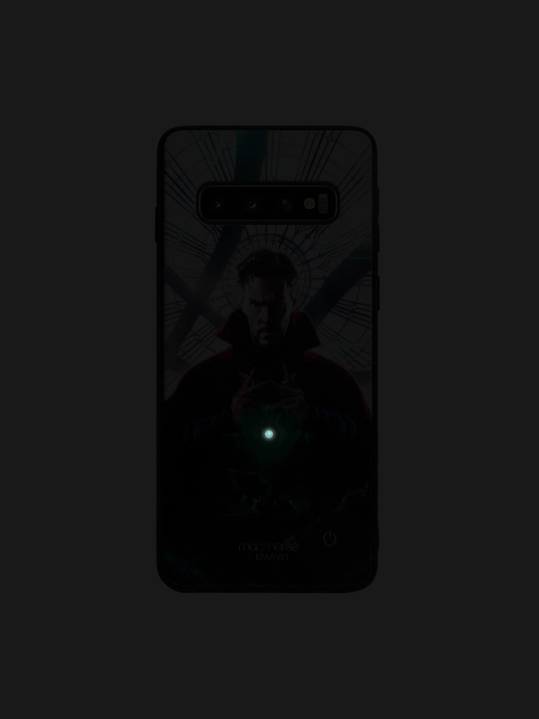 

macmerise Grey & Black Eye of Agamotto Lumous Samsung Galaxy S10 Cover
