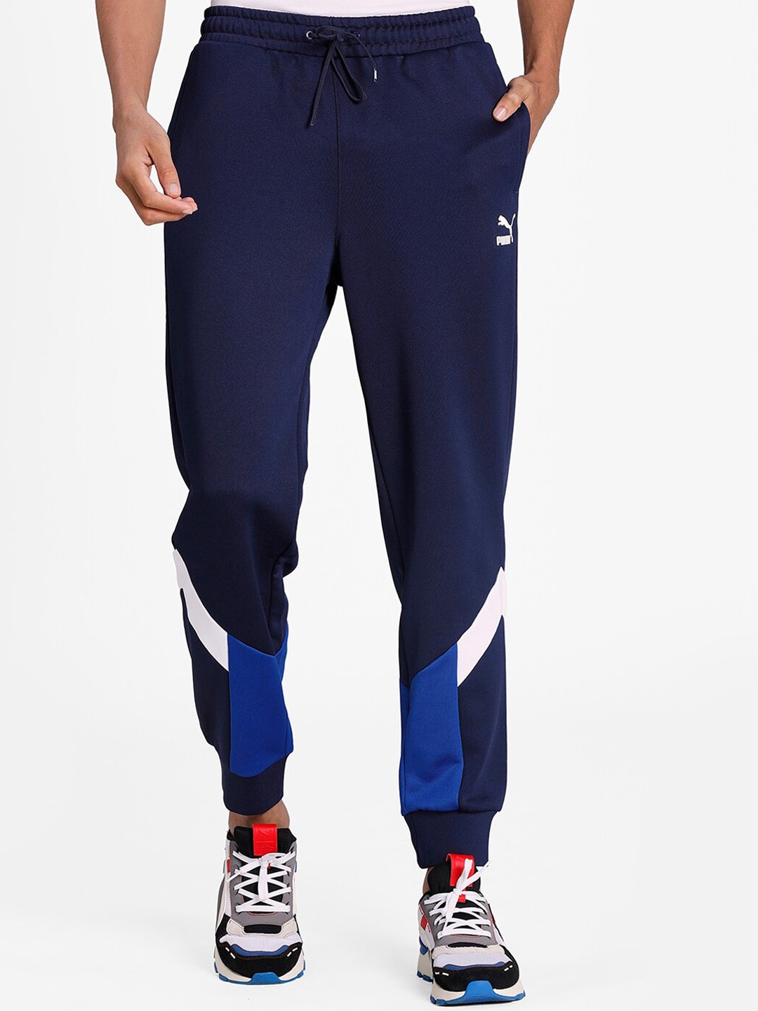 

Puma Men Blue Iconic MCS Knitted Track Pants