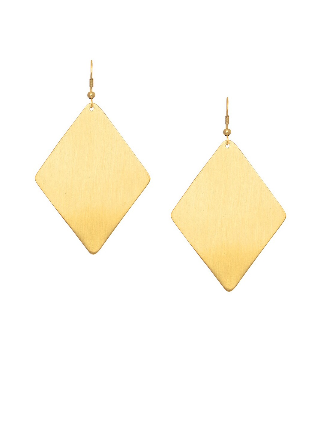 

INDYA Gold-Plated Diamond Shaped Drop Earrings