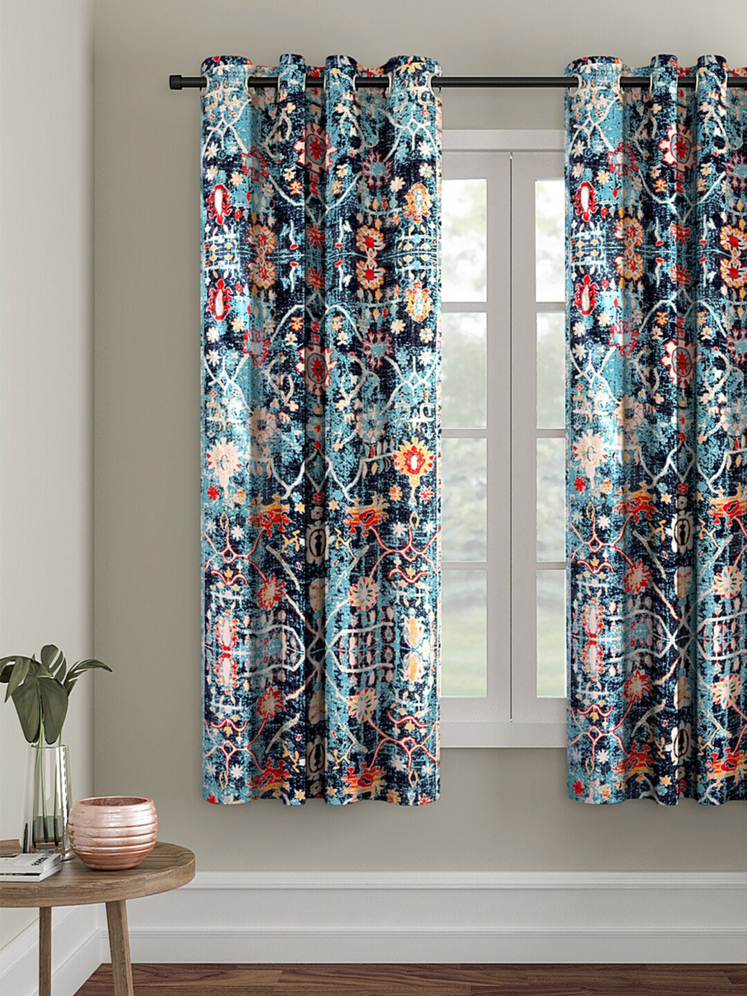 

eyda Multicoloured Single Window Curtain, Multi