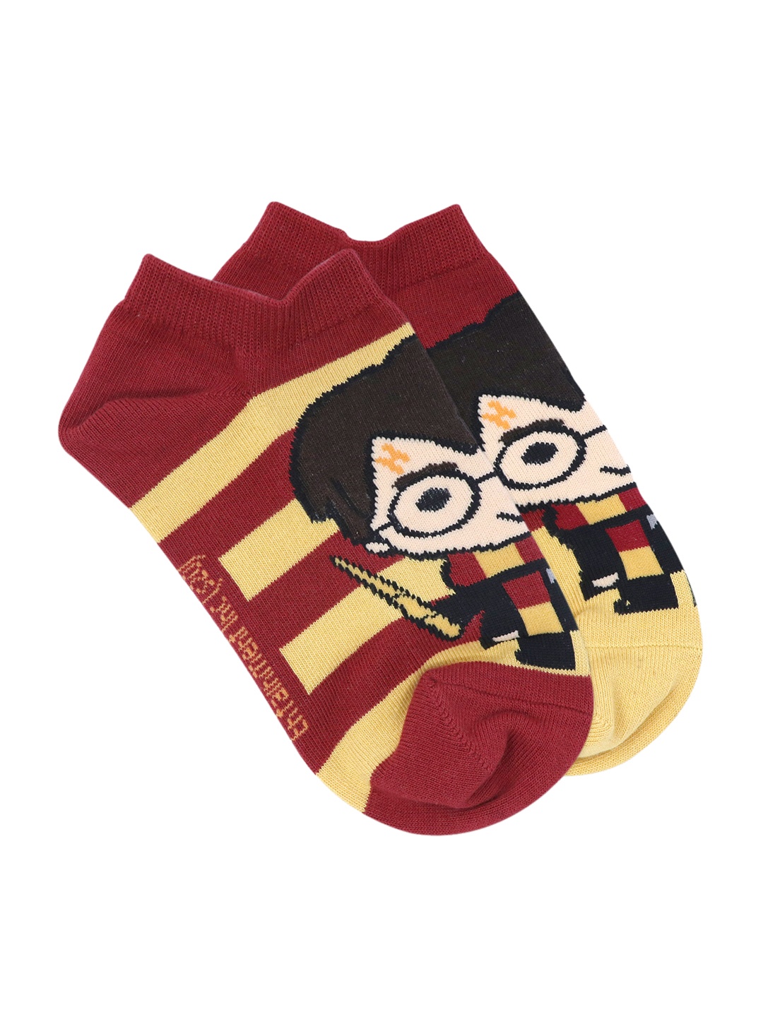 

Balenzia Men Pack of 2 Harry Potter Chibi Ankle-Length Socks, Maroon