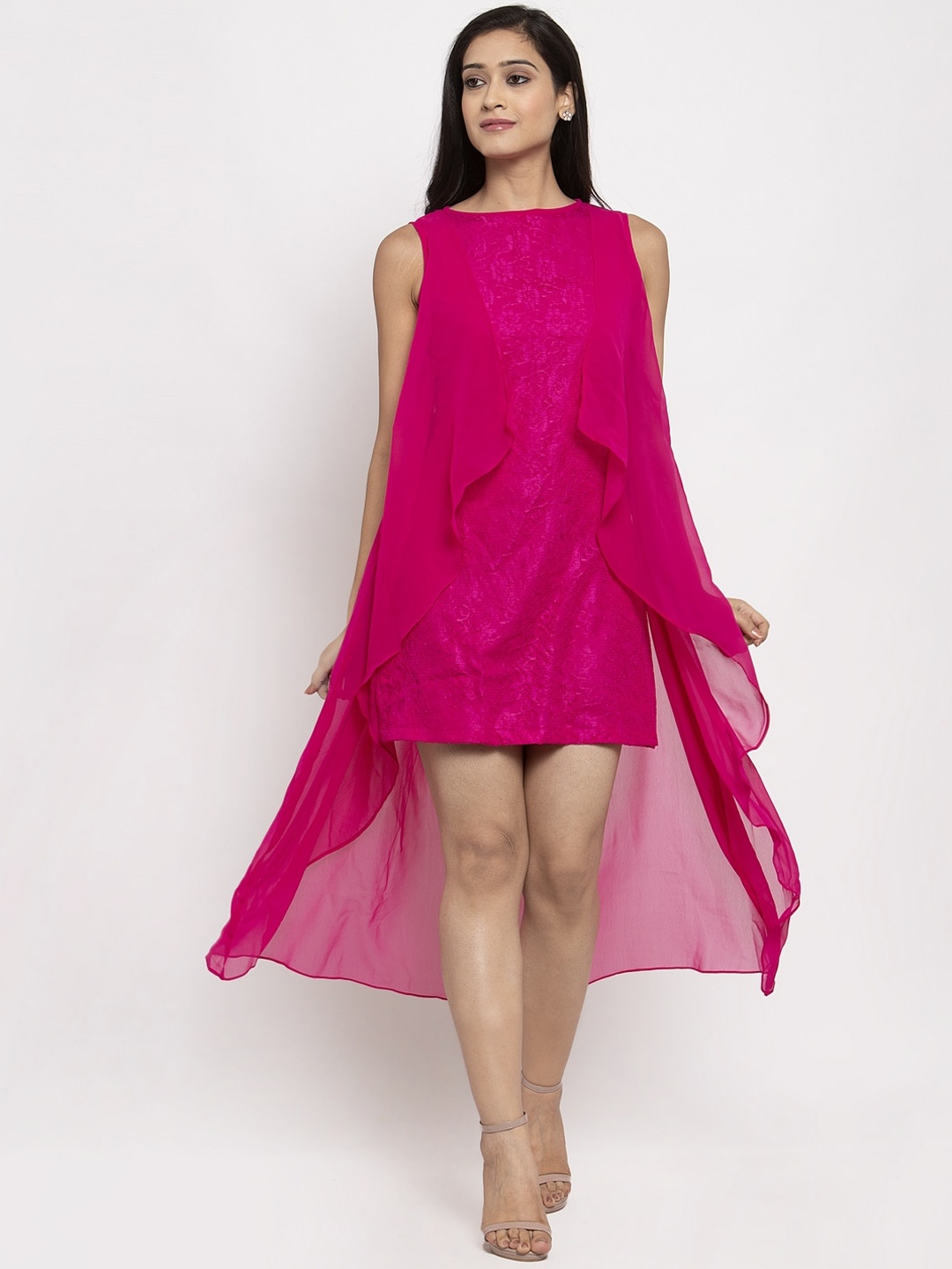 

Karmic Vision Women Pink Solid A-Line Dress