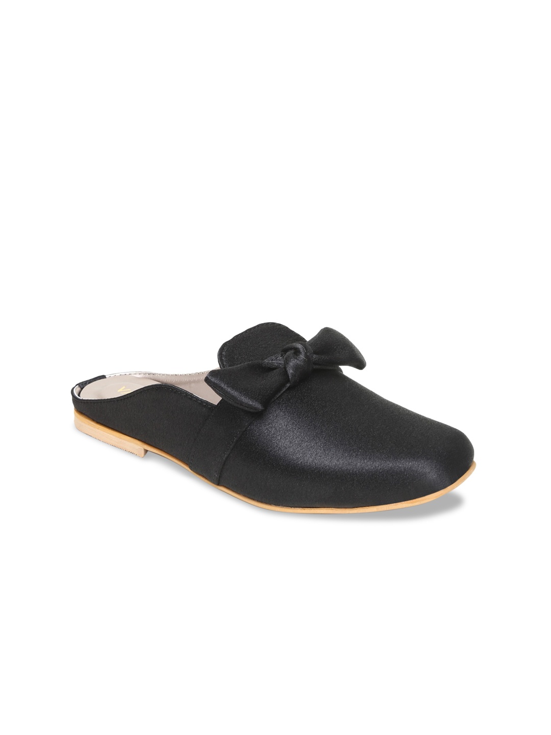 

VALIOSAA Women Black Solid Mules