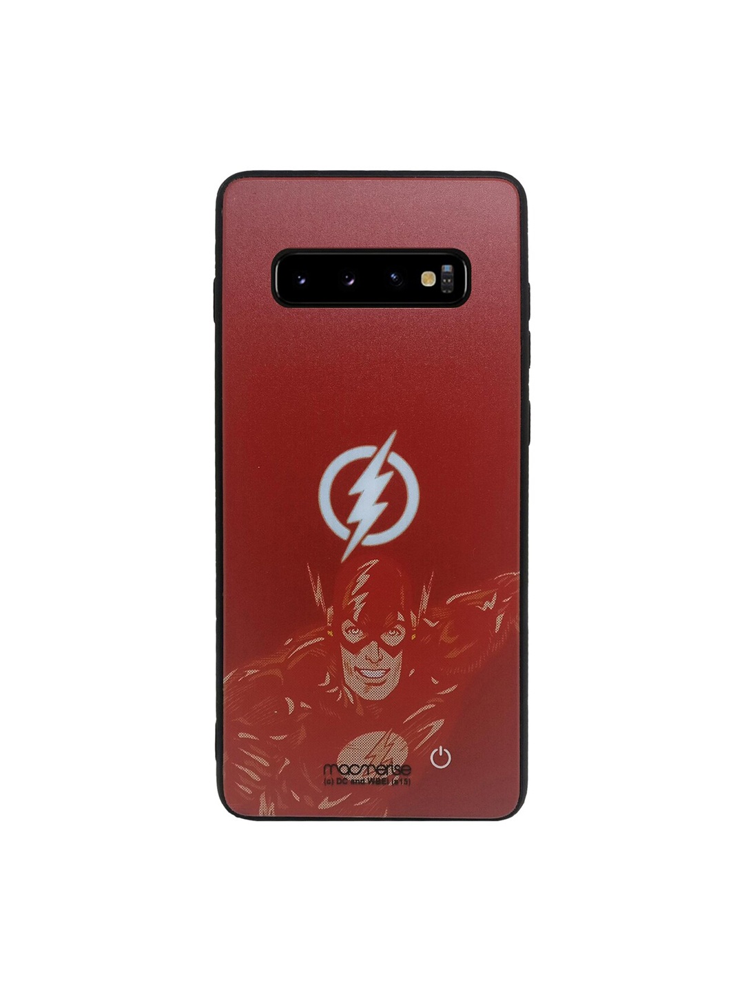 

macmerise Red DC Comics Fierce Flash Attack Lumous Samsung Galaxy S10 Plus Back Case