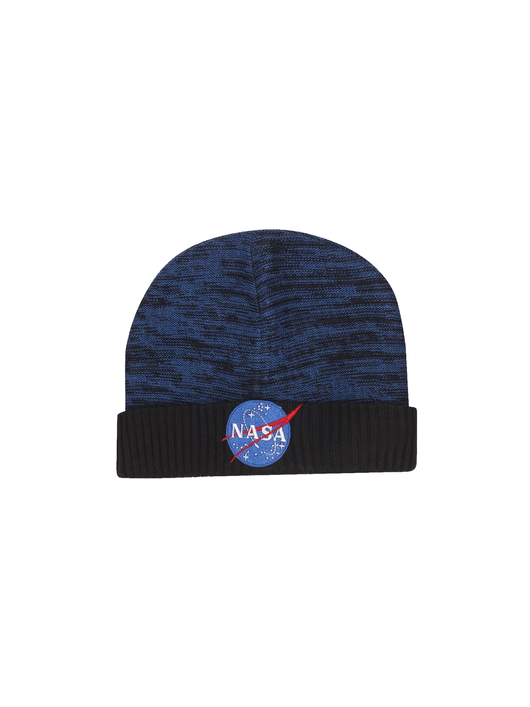 Free Authority Men Blue Nasa Printed Beanie