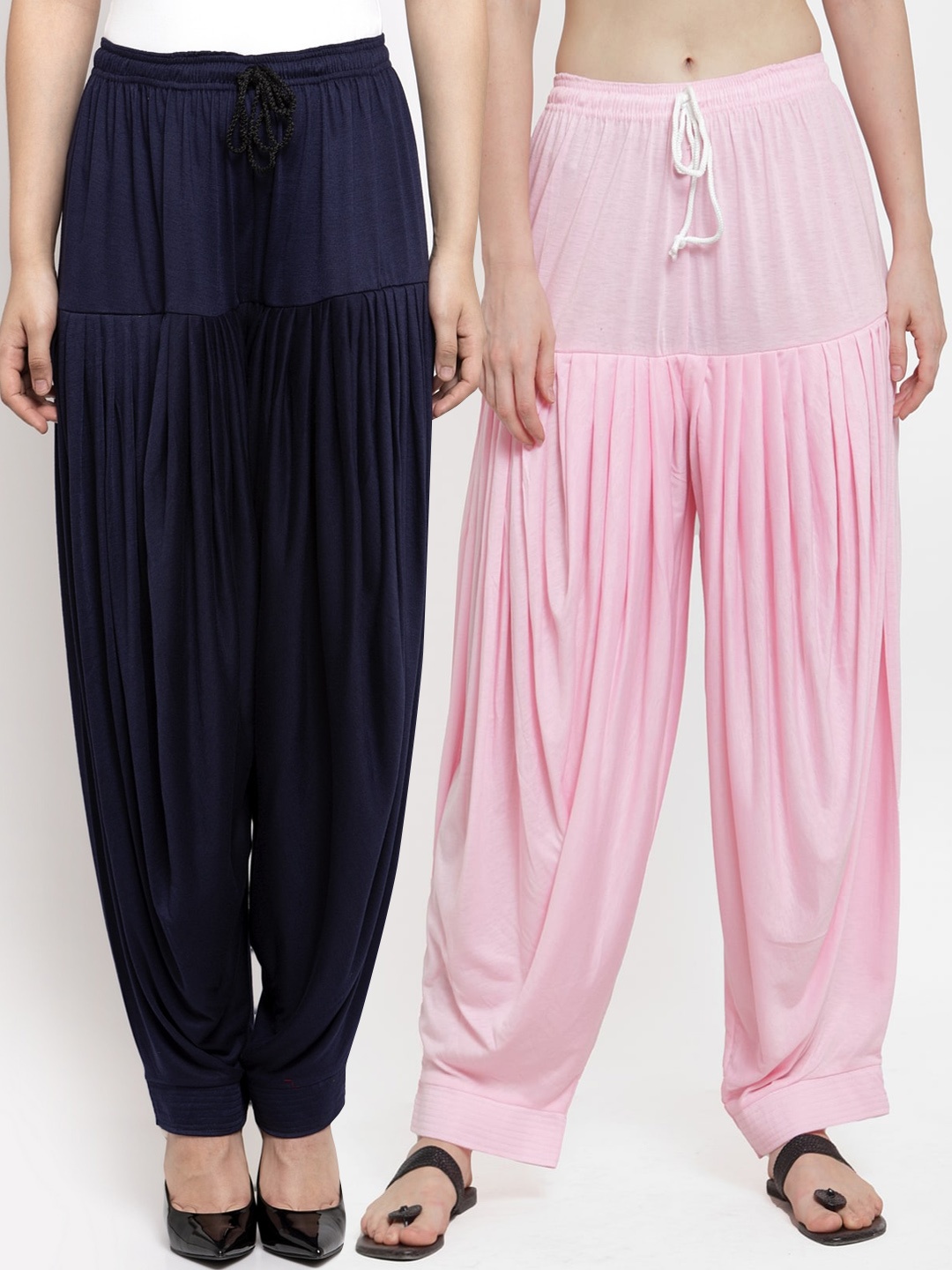 

GRACIT Women Pack Of 2 Solid Patiala, Pink