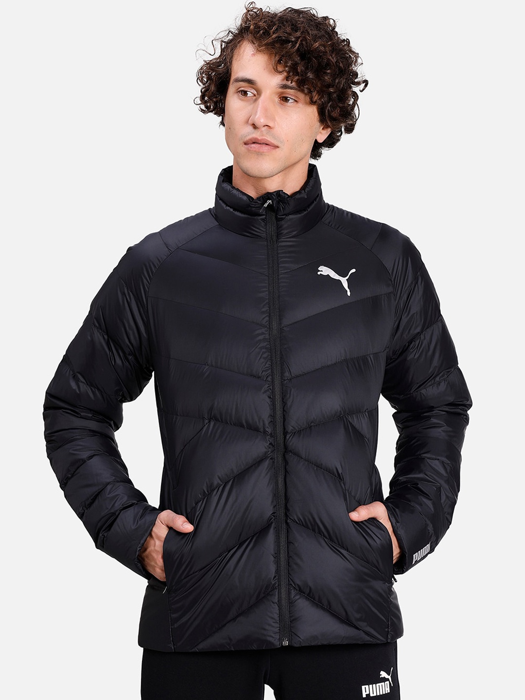 

Puma Men Black Solid PWRWarm packLITE Down Padded Jacket