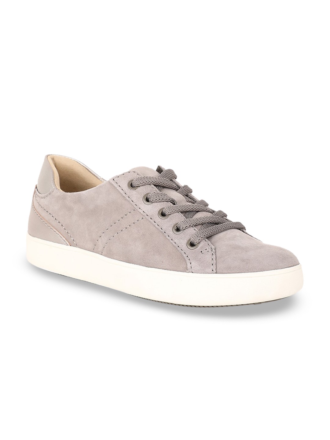 

Naturalizer Women Grey Leather Sneakers