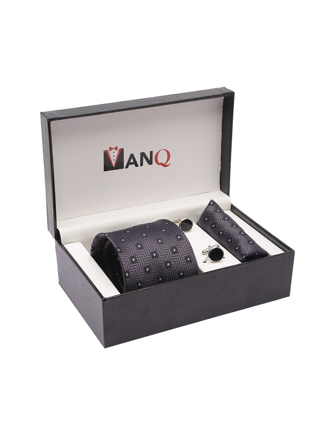 

MANQ Men Grey & White Printed Accessory Gift Set