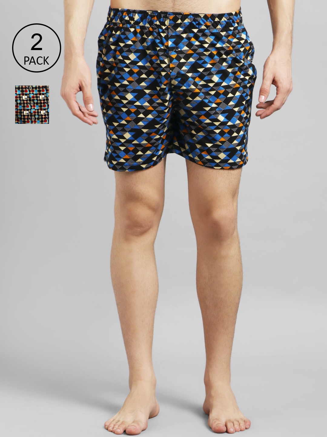 

Kotty Men Pack Of 2 Printed Boxers KTT2PC, Blue