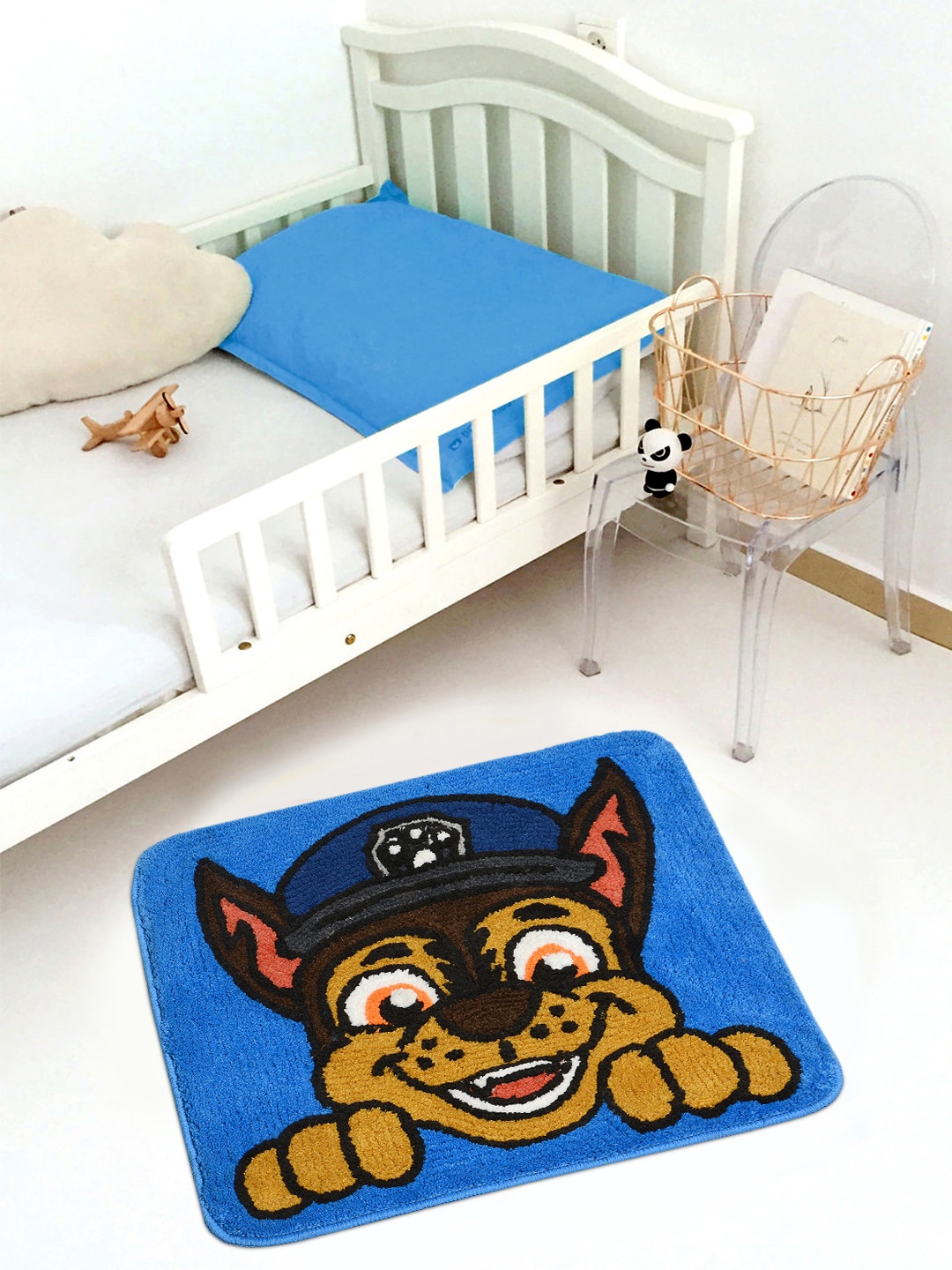 

Saral Home Blue & Brown Paw Patrol Chase Pup Print Anti-Skid Floor Mat