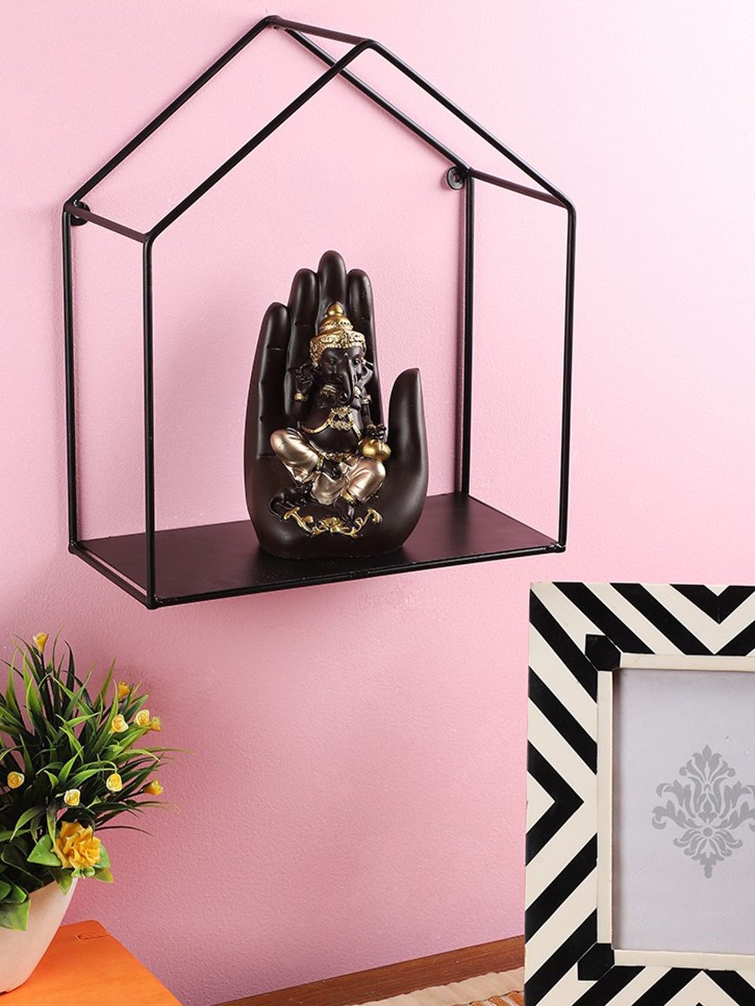 

Home Sparkle Black Metal Basic Wall Shelf