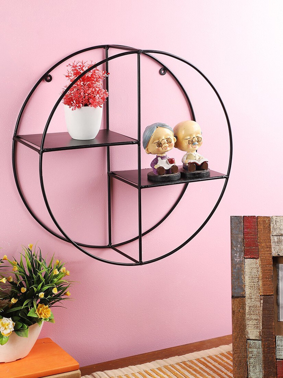 

Home Sparkle Black Metal Basic Wall Shelf