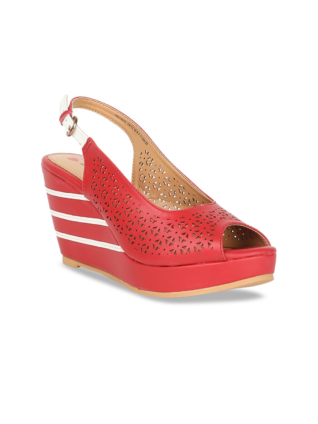 

Footin Women Red Solid Peep Toes