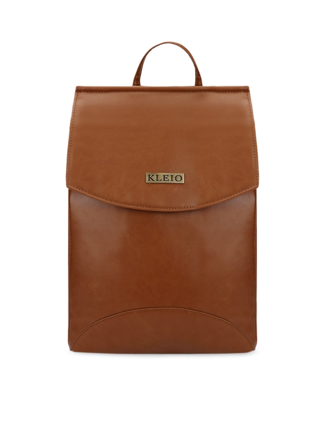 

KLEIO Women Solid Structured Backpack, Tan
