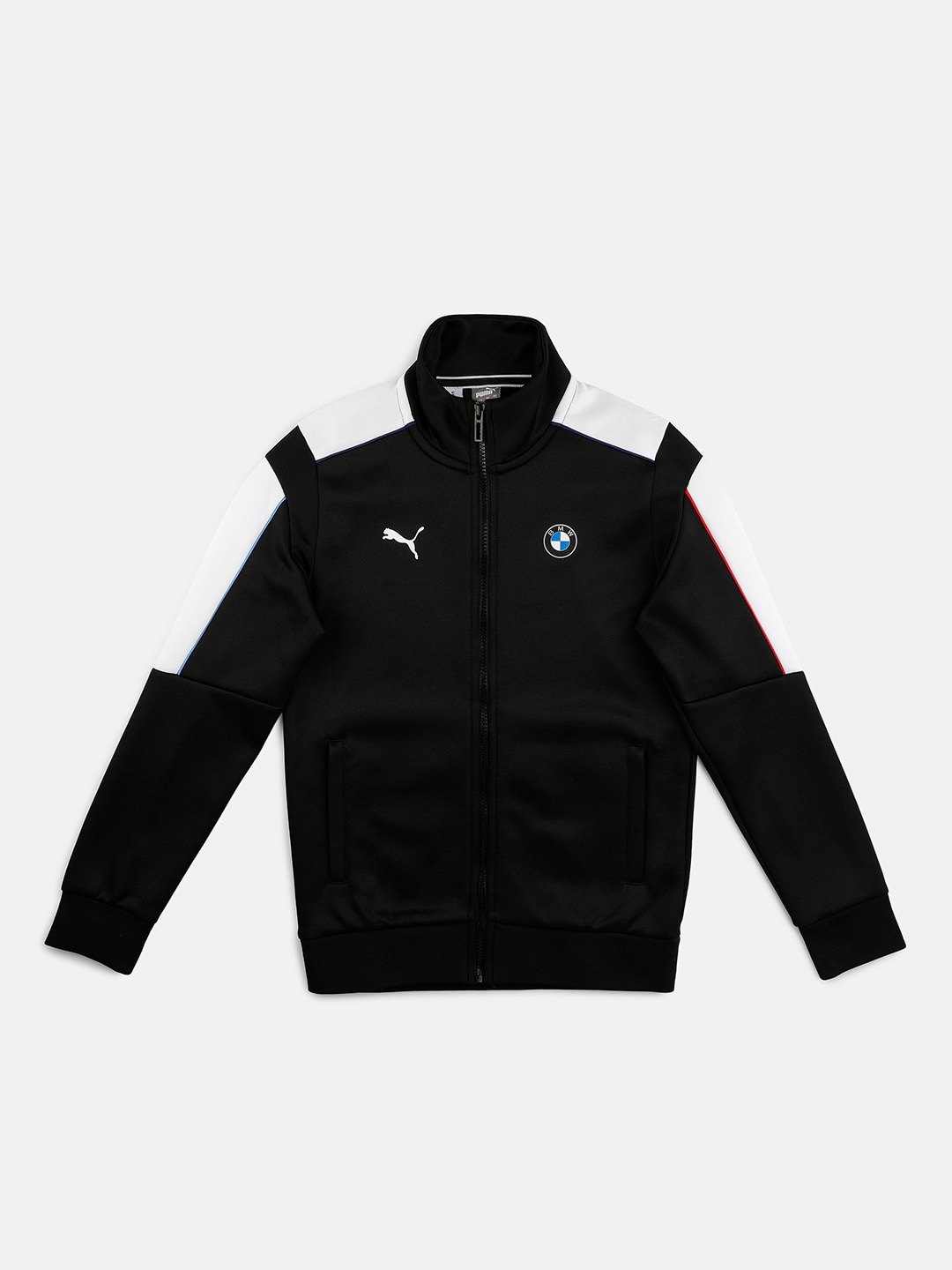

PUMA Motorsport Boys Black & White Colourblocked Sporty Jacket