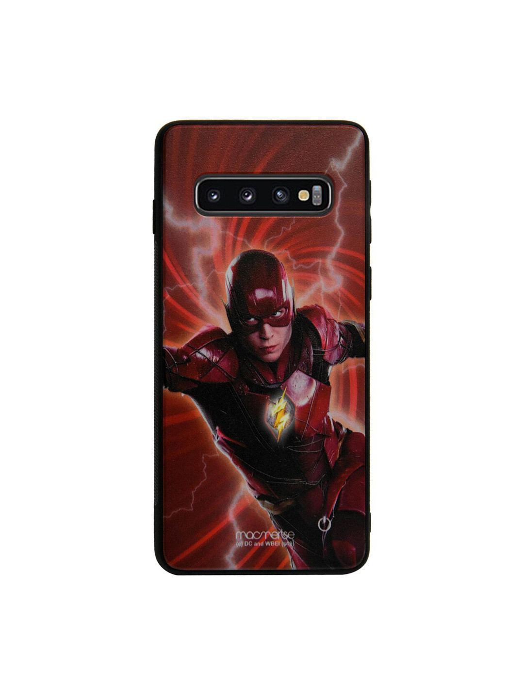 

macmerise Red & White Lightspeed Flash Lumous Samsung Galaxy S10 Back Cover