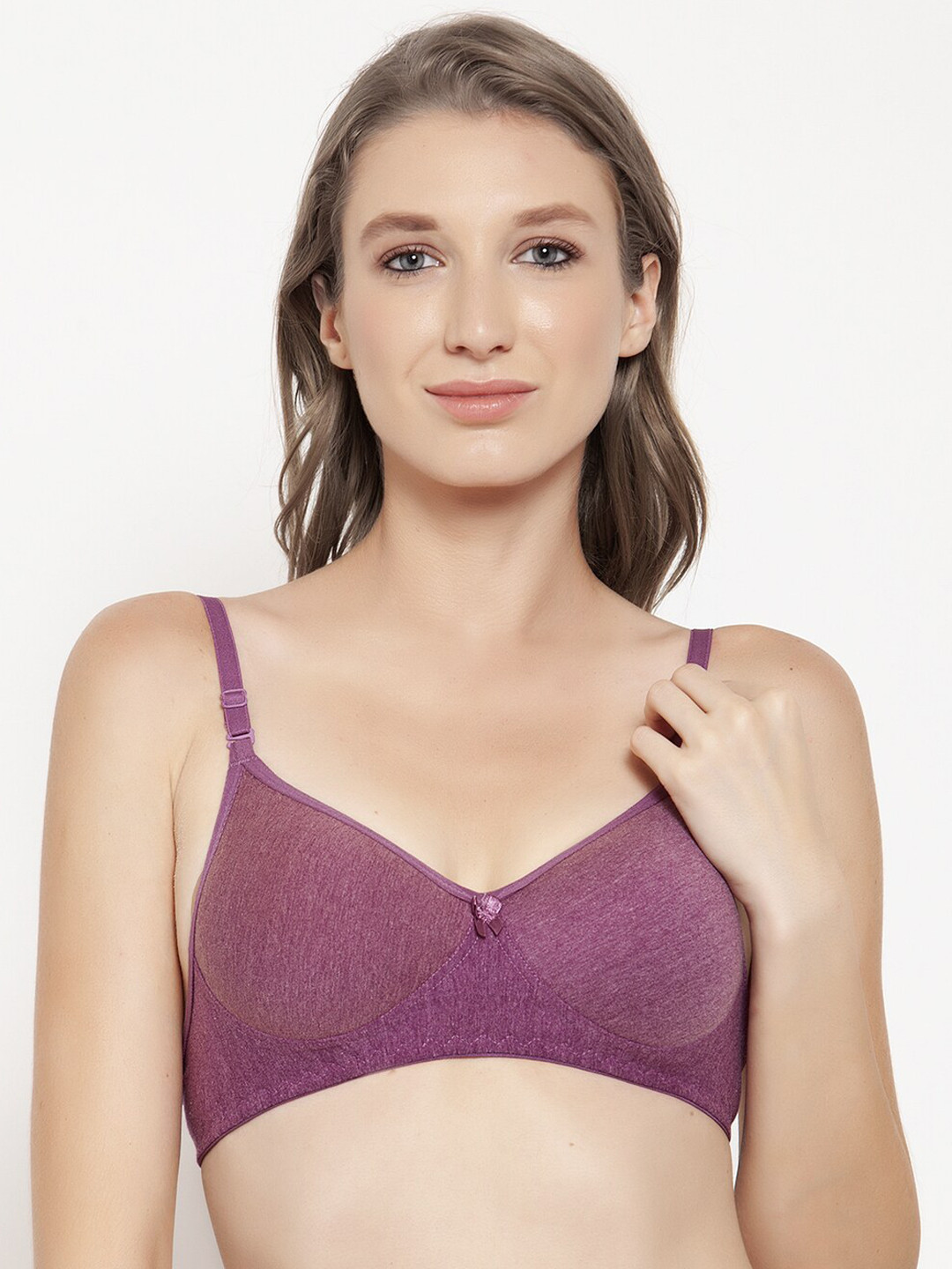 

Innocence Purple Solid Non-Wired Heavily Padded Everyday Bra BBAPLIN90320