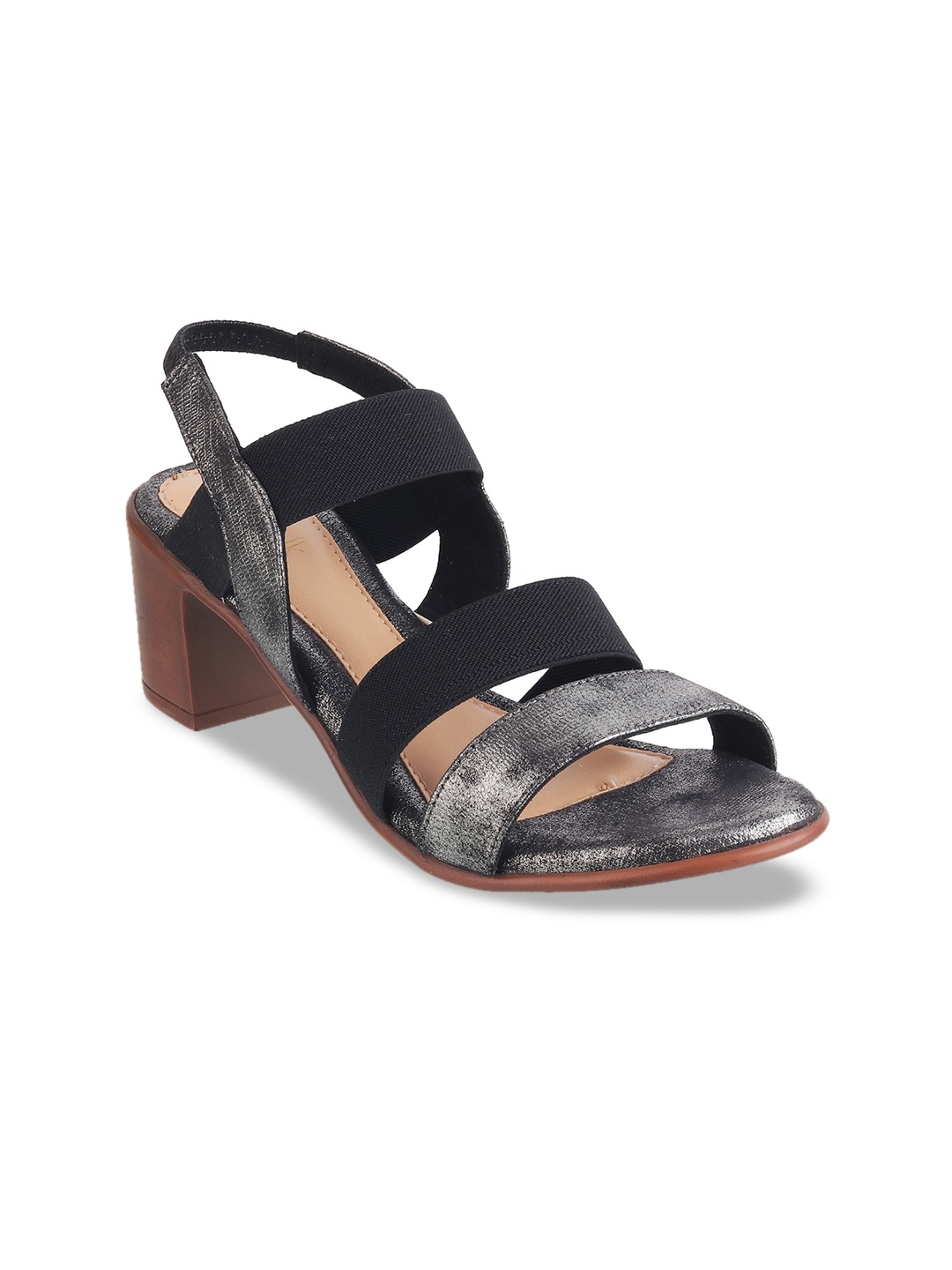 

Catwalk Women Grey & Black Colourblocked Block Heels