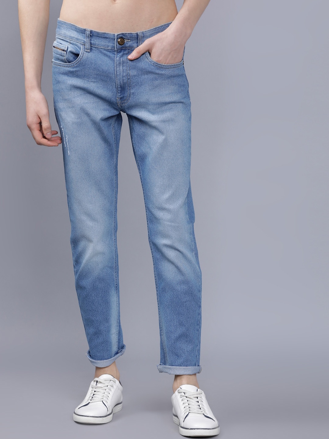 

The Indian Garage Co Men Blue Slim Fit Mid-Rise Clean Look Jeans