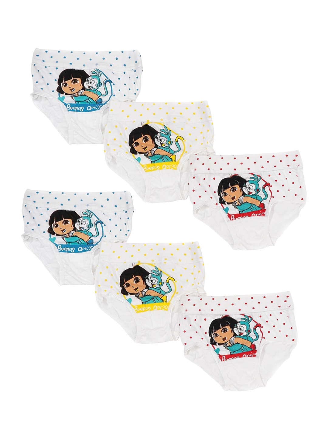 

Red Rose Girls Pack Of 6 Assorted Basic Briefs BABY