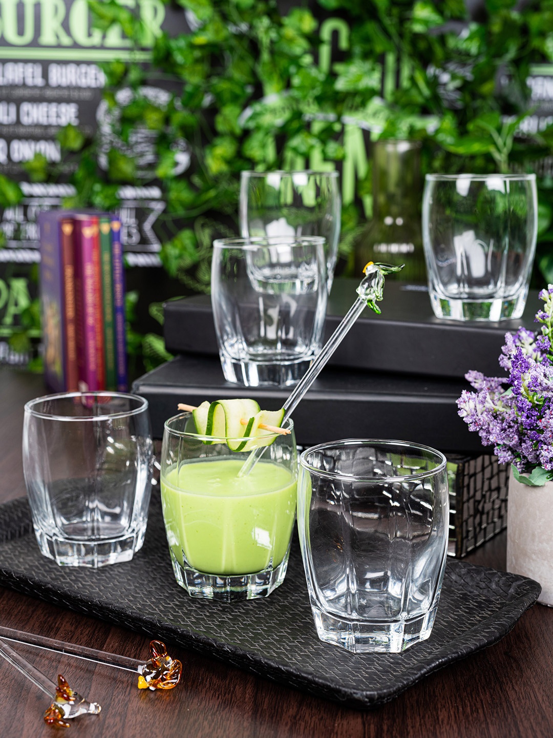 

GOODHOMES Set Of 6 Transparent Glass Juice Tumbler