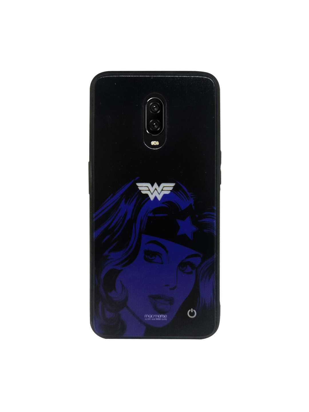 macmerise Black & Blue DC Comics Silhouette Wonder Woman Lumous OnePlus 6T Back Case
