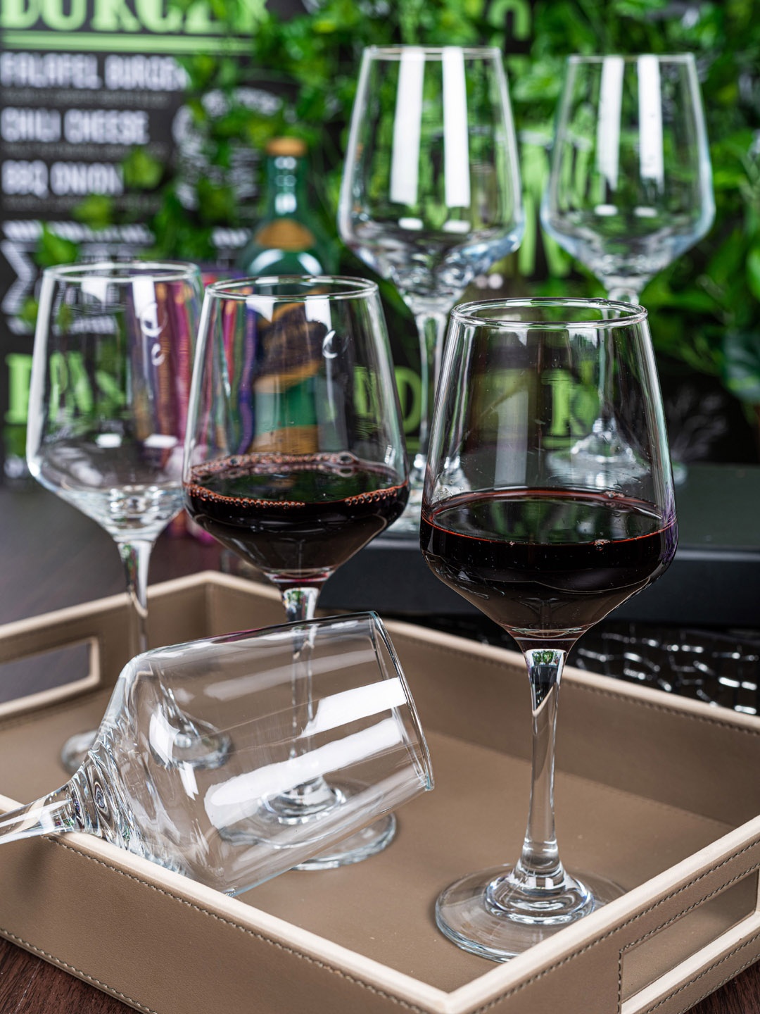 

GOODHOMES Transparent Set of 6 Transparent Wine Glasses