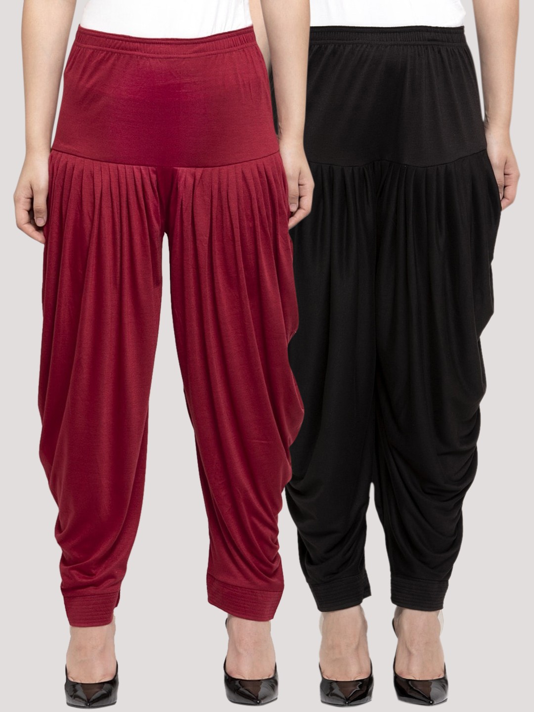 

GRACIT Women Pack Of 2 Solid Salwars, Black