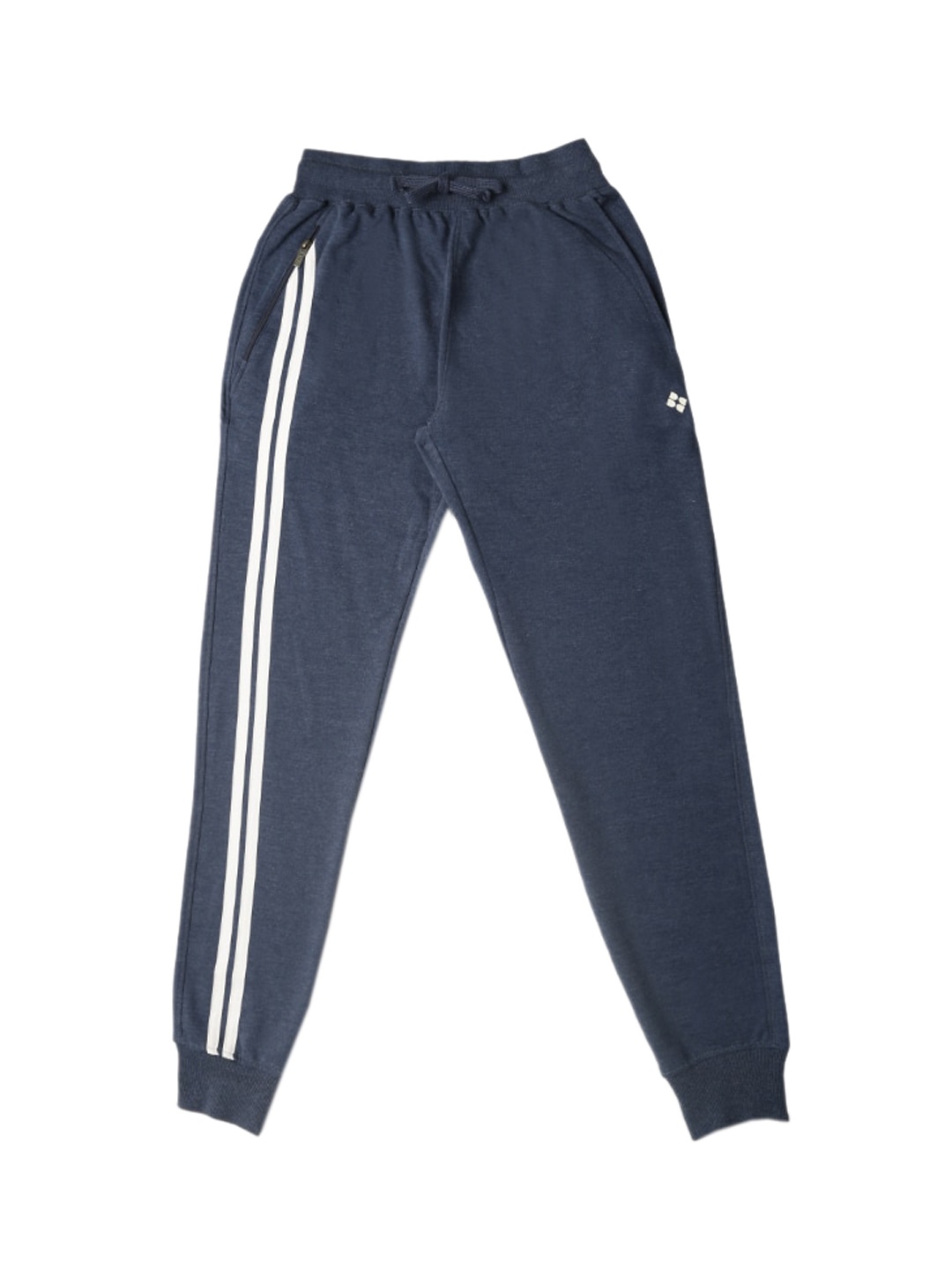 Dollar Boys Blue Solid Joggers, Navy blue