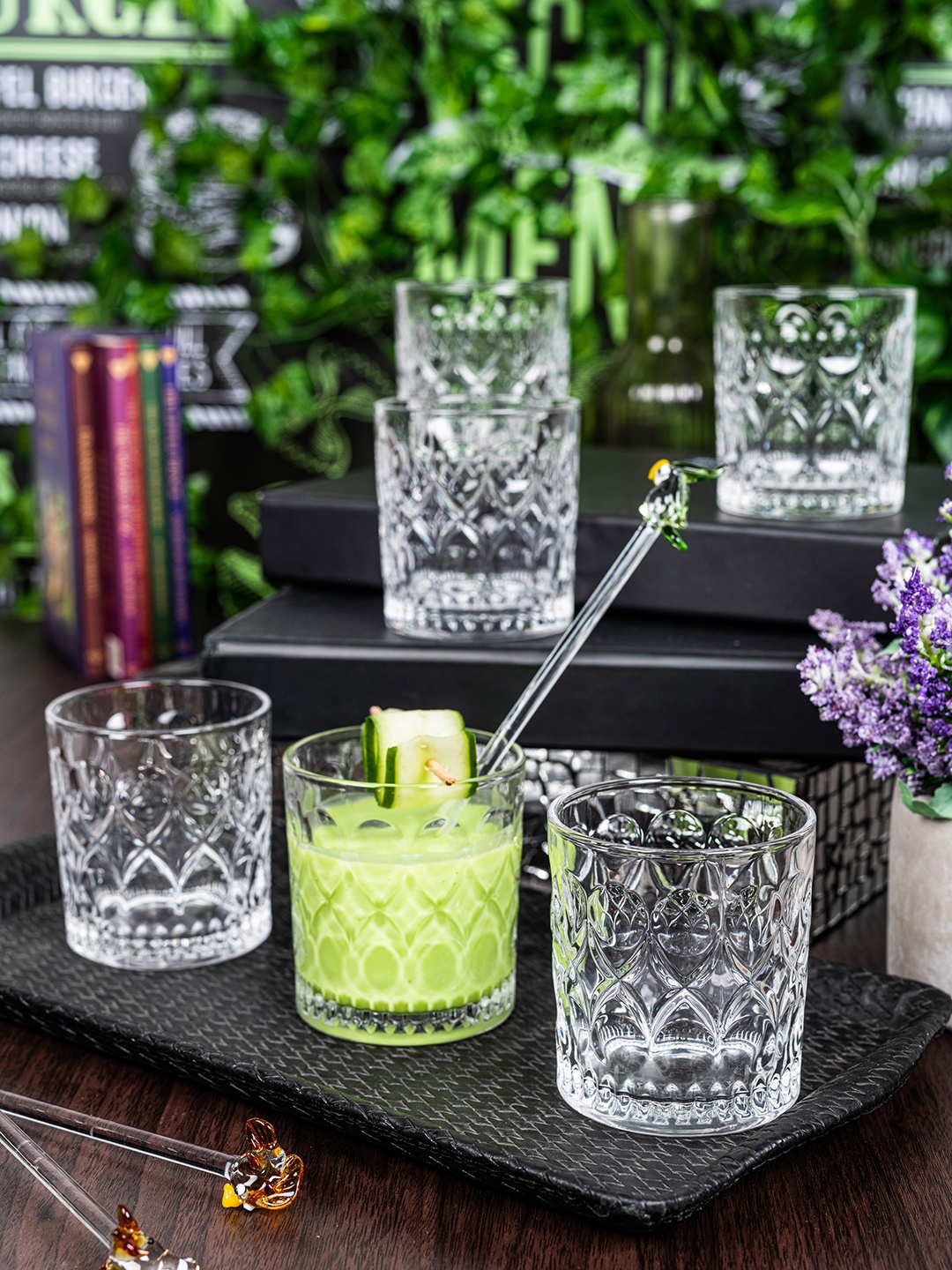 

GOODHOMES Set of 6 Transparent Drinking Glass