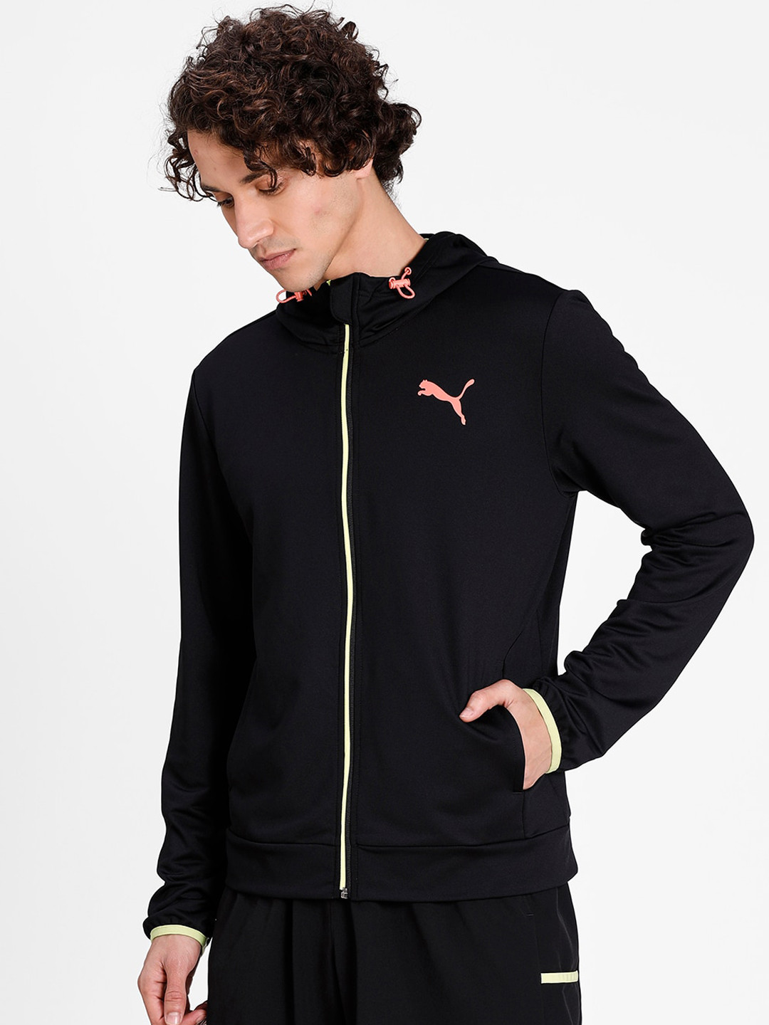 

Puma Men Black Full Zip dryCELL Track Hoodie