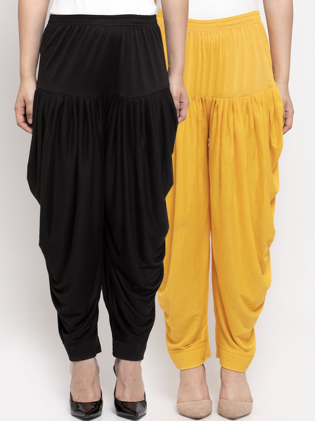 

GRACIT Women Pack Of 2 Solid Salwars, Black