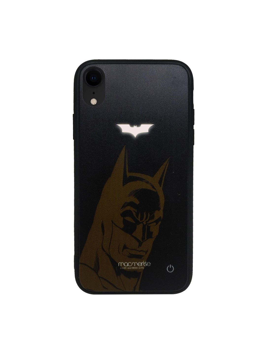 

macmerise Black & Brown DC Comics Silhouette Batman Lumous iPhone XR Back Case