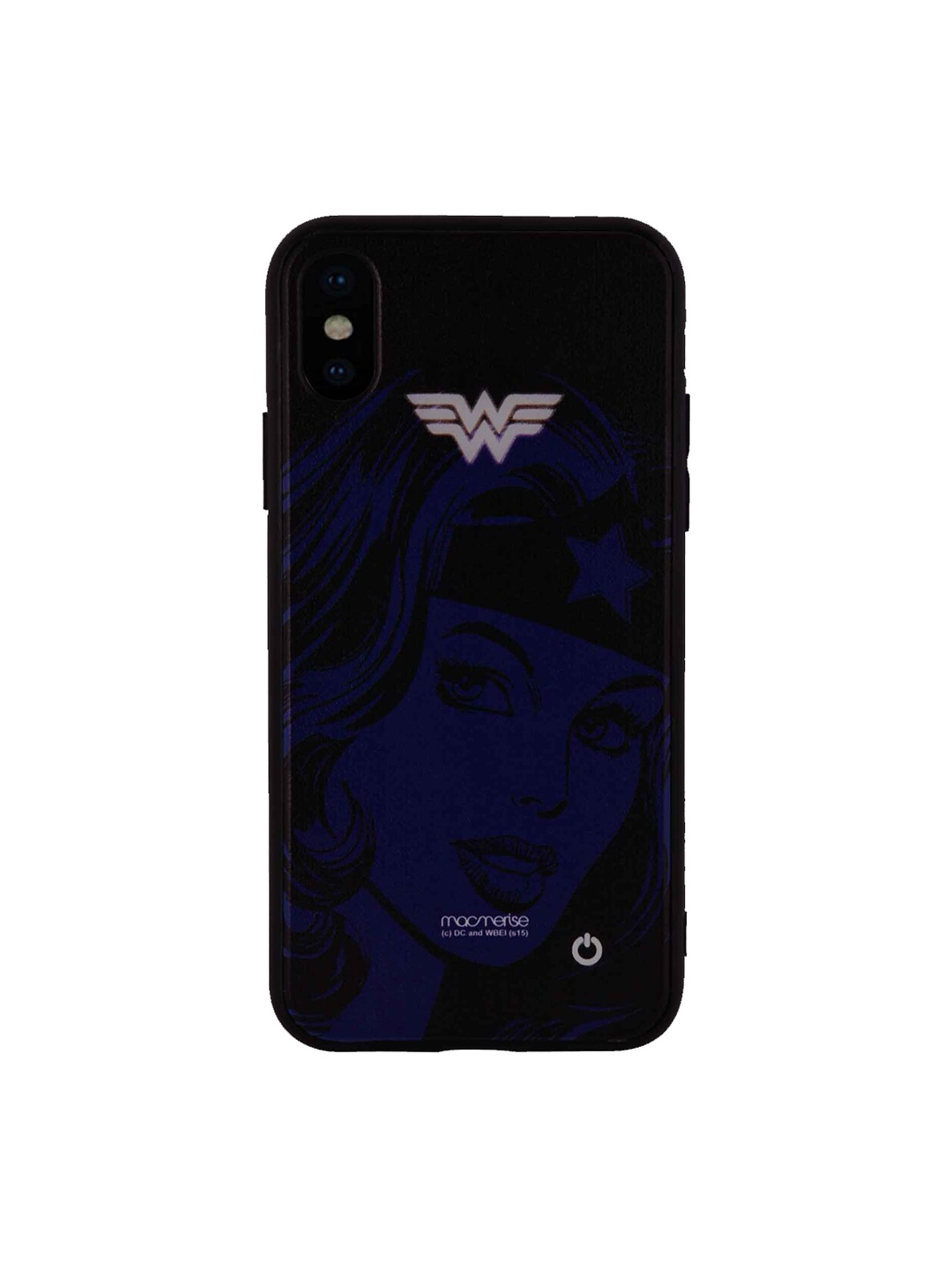 

macmerise Black & Blue DC Comics Silhouette Wonder Woman Lumous IPhone X Back Case