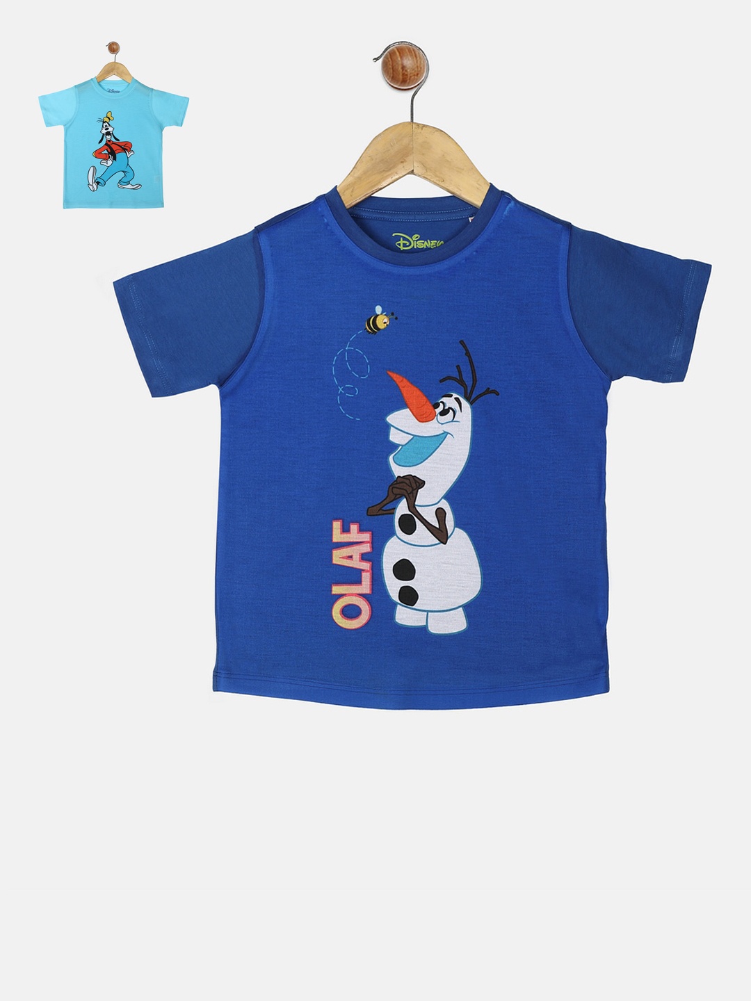 

YK Disney Boys Pack Of 2 Blue Printed Round Neck T-shirts