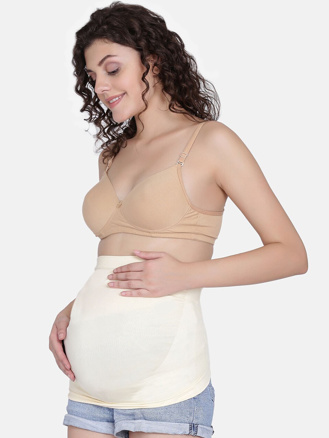 

MAMMA PRESTO Women Beige Solid Mamma Presto Maternity Support Belt Tummy Shaper