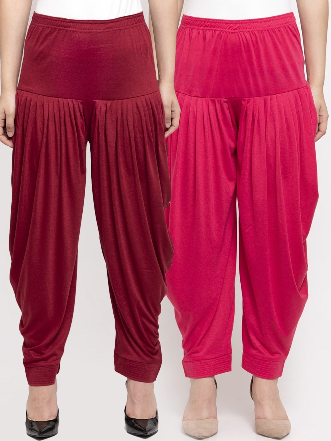 

GRACIT Women Pack Of 2 Solid Salwars, Pink