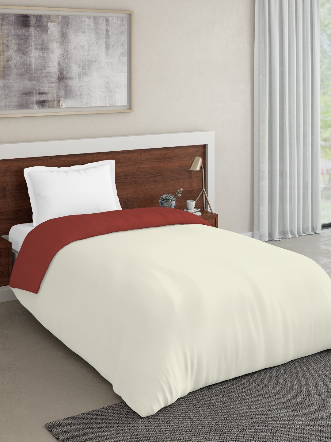 

DDecor Cream Solid Mild Winter 150 GSM Single Bed Comforter